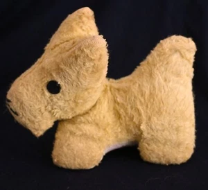 Antique Mohair Stuffed Plush Dog Scottish Terrier Toy Vintage Hand Stitched 1940 - Picture 1 of 6