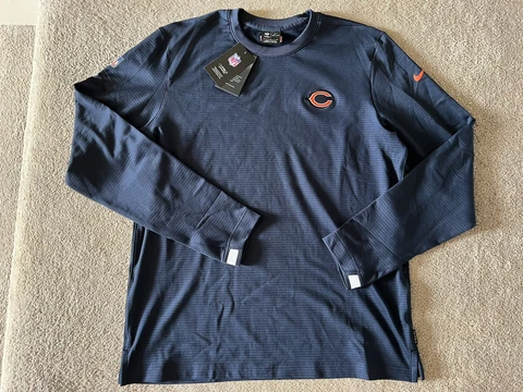 Nike NFL Chicago Bears On-Field Sweatshirt Navy Pullover Men's Size Large New Cover