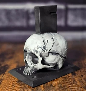 Hand Painted w/ Cerakote Skull Firearm Display Stand many Calibers - Picture 1 of 2