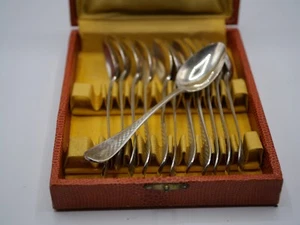 12 CUILLERES A THE OU CAFE EN ARGENT MASSIF POINCON MINERVE 1 ER TITRE - Picture 1 of 5