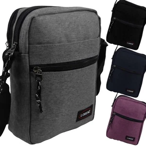 Lorenz Compact Denim Look Cross Body Shoulder Bag Travel - Picture 1 of 25