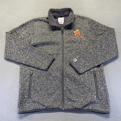 Champion Maryland Terrapins Sweatshirt Men's Large Full Zip Gray Logo Cover