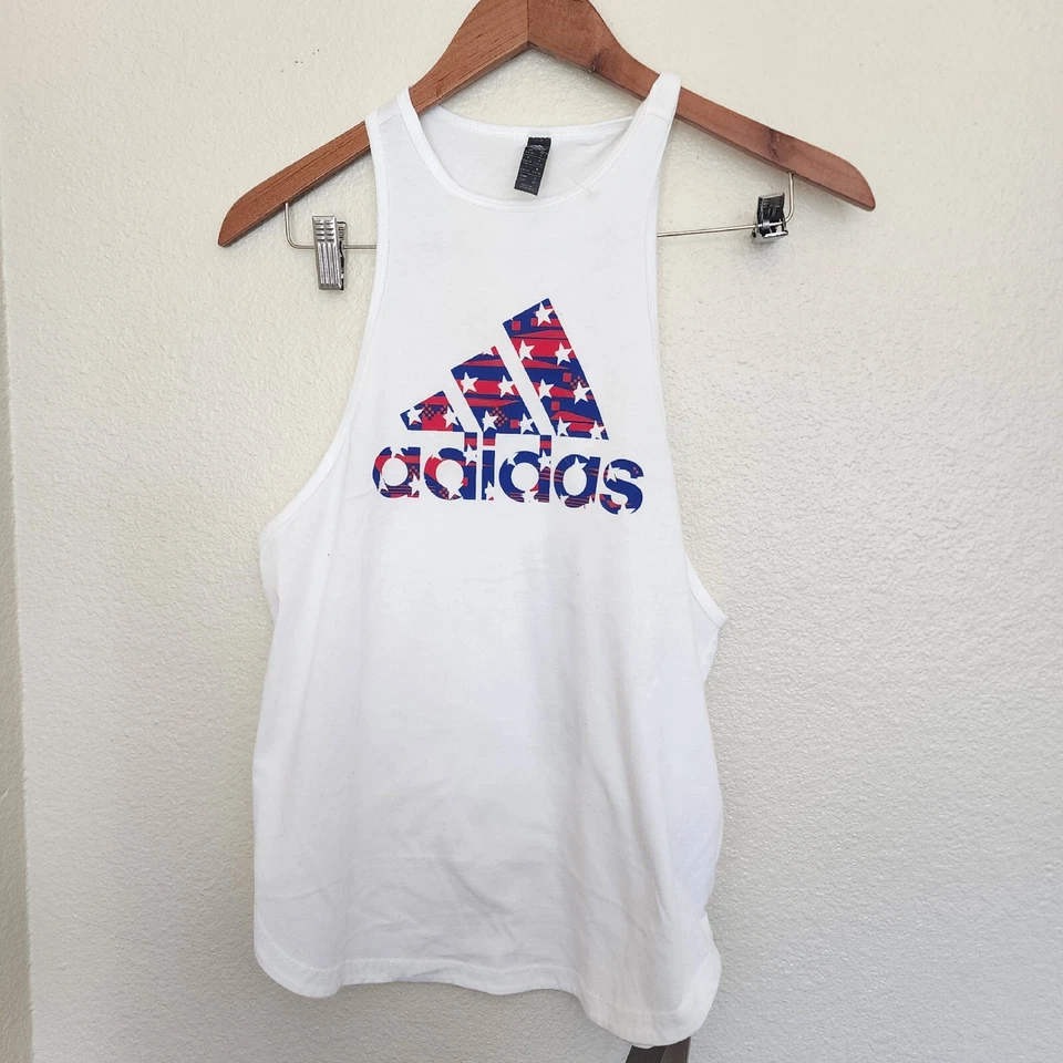 Adidas America AAC Racerback Tank Top White GN7263 Size S Marathon Parade