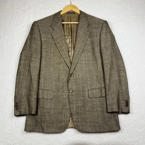 Corneliani Wool Silk Flax 52R EU 42R US Herringbone Blazer Jacket - Picture 1 of 9