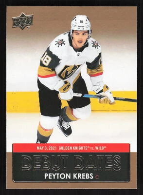 2021-22 Upper Deck #DD-14 Peyton Krebs Debut Dates Card TCCCX - Image 1 of 2