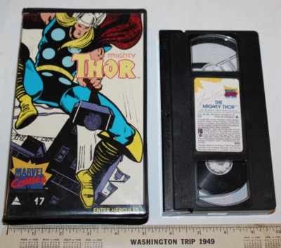 1985 Marvel prism Thor vhs cassette vol #17 Enter Hercules Spider-man NICE HTF - Image 1 of 4