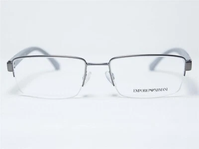 NUEVO Emporio Armani EA1051 3003 Hombres Gunmetal Medio Borde Anteojos Monturas 55/18 Foto 1 de 4