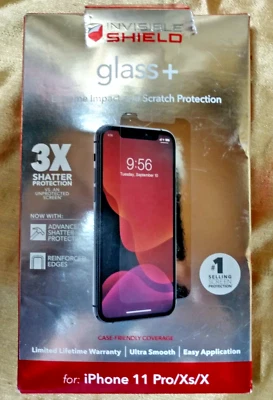 ZAGG InvisibleShield Glass+ Screen +Case Protector for iPhone 11 Pro,XS/X -Red - Image 1 of 4
