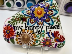 My Happy Place Rock - Kindness Rock - By Jadel Rocks - Picture 1 of 4