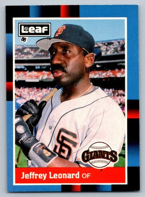 1988 Leaf # 118 - Jeffrey Leonard - San Francisco Giants - Image 1 of 2