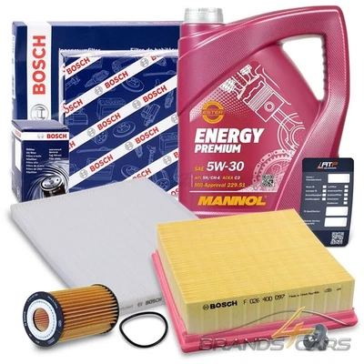 BOSCH INSPEKTIONSPAKET+5l MANNOL 5W-30 FÜR OPEL CORSA D 1.0 1.2 1.4 +LPG 06-14 - Bild 1 von 4