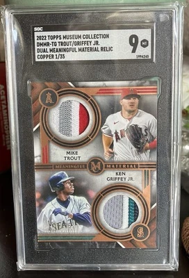 GRIFFEY/TROUT SGC 9TOPPS 2022 Museum Collection Patches Meaningful Materials/35 - Image 1 of 2