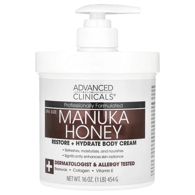 Manuka Honey, Restore + Hydrate Body Cream, 16 oz (454 g) - Image 1 of 4