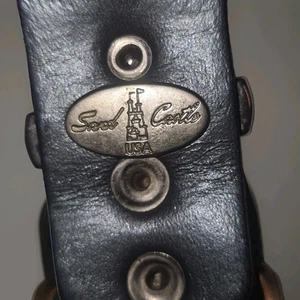 Vintage 36" Sand Castle USA 1980er Gürtel Kristall Nieten Metall Mesh Punk Rock Biker - Bild 1 von 5