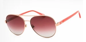 KATE SPADE AVERIE/S 00 JR Sunglasses Rose Gold Frame Burgundy Polarized - Picture 1 of 2