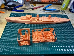 3D Printed 1/350 Royal Navy Arethusa class light cruiser Unpainted Model Kit NEW - Picture 1 of 9