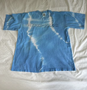 Generra HyperColor Blue Garment Dye Sz M Y2K Single Stitch 90s Read - Picture 1 of 11