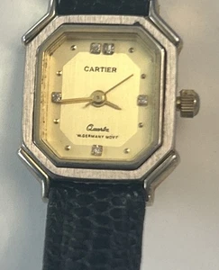 Vintage Cartier Tank Quartz Uhr West Germany Uhrwerk funktioniert nicht - Bild 1 von 12