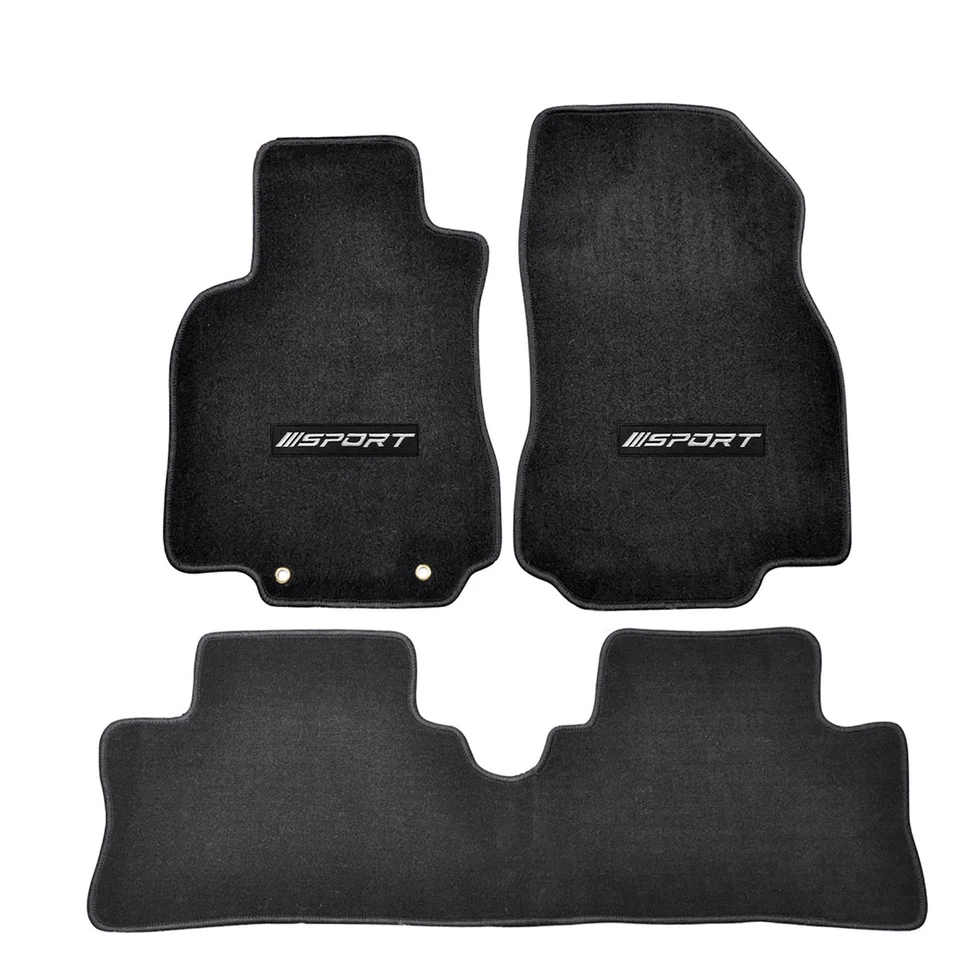 适合 09 - 14 日产立方体黑色尼龙地板垫地毯前后 3 件带运动型 — 第 1/1 张图片