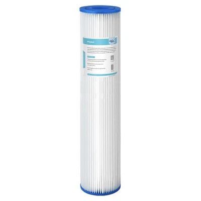 20" x 4.5" 20 Micron Washable Pleated Sediment Water Filter Whole House Big Blue - Image 1 of 4