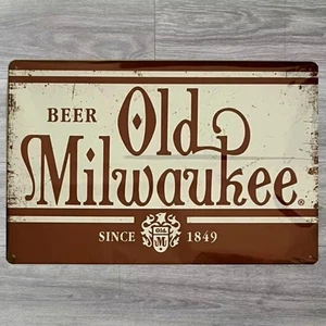 Old Milwaukee Beer 8 x 12 Novelty Metal Sign Shrink-Wrapped - Picture 1 of 2
