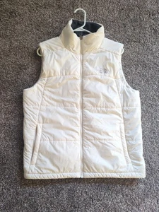 North Face Puffer Vest mens Medium White  - Picture 1 of 9