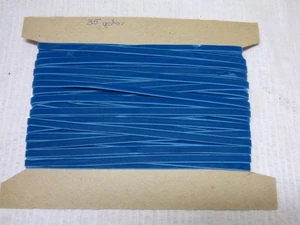 CINTA DE TERCIOPELO AZUL TURQUESA 1/4" CARA ÚNICA 35 YARDAS - Imagen 1 de 3