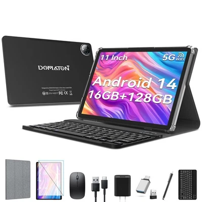 11 inch Tablet, 2025 Latest Android 14 Tablet with 16GB RAM 128GB ROM 1TB Exp... - Image 1 of 4