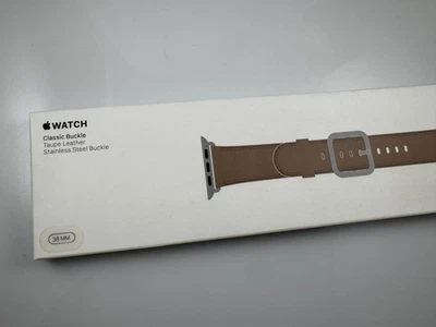 NEW Original Apple Watch Classic Buckle leather Band 38MM 40MM 41MM 42MM Taupe - Image 1 of 4