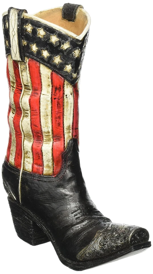 Patriotic Western Cowboy Boot Vase Decorative Home Decor Great for Events - Image 1 of 2