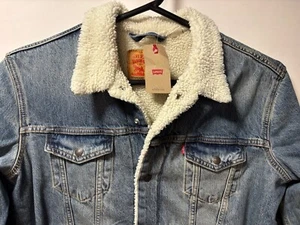 Veste camionneur homme Levi’s XL Sherpa denim bleu 16365-0044 NEUVE - Photo 1/11