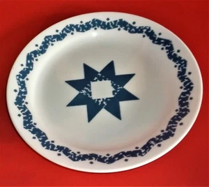 CORNINGWARE CORELLE BLUE STAR SALAD DESSERT PLATE 7 1/4" BLUE WHITE Pre-OWNED - Picture 1 of 2
