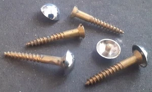 4 Mirror 1¼" x 8 Chrome plated cover head brass screws - Picture 1 of 2