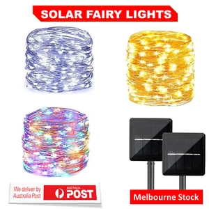 100/300 LED Solar Fairy String Light Copper Wire Outdoor Waterproof Garden Decor - Picture 1 of 15