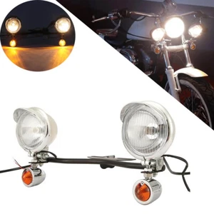 Passing Turn Signals Lights Bar For Yamaha Road Star XV 1600 1700 Silverado US - Picture 1 of 11