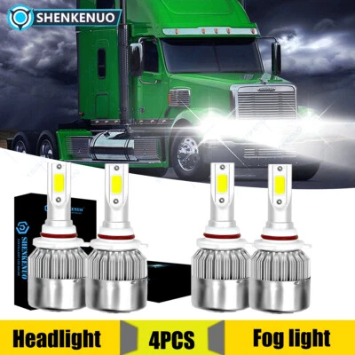 9005 9006 LED Headlight Hi/Lo beam Kit Bulbs For Freightliner Coronado 2013-2018 - Image 1 of 4