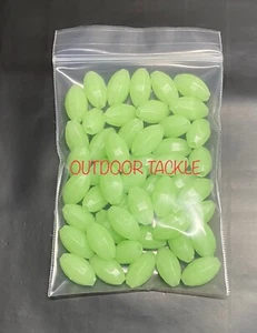 Large Glow Beads - 10mm x 18mm (3/8" x 5/8")  50 Pieces Deep Drop Rigs - Picture 1 of 3