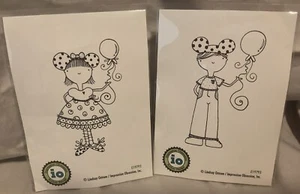 Impression Obsession ~ Junge & Mädchen Mickey Ohren ~ klammernder Gummistempel Lindsay Ostrom - Bild 1 von 3