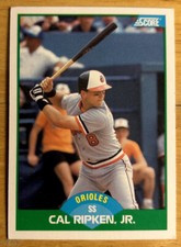1989 Score Cal Ripken, Jr. Baseball Card #15 Orioles HOF Corner Dings & O/C