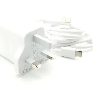 Genuine OPPO VOOC UK Fast 2A 18W Charger Adapter & Type C Fast Charging Cable - Picture 1 of 7