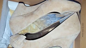 Me Too Life Camel Colored Suede Wedge Pump size 7.5 - Picture 1 of 4