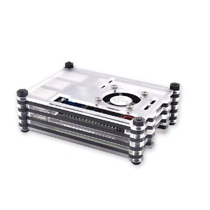 9 Schichten Acryl Transparent Gehäuse mit Lüfter für Raspberry Pi 3B+/3B C - Bild 1 von 9