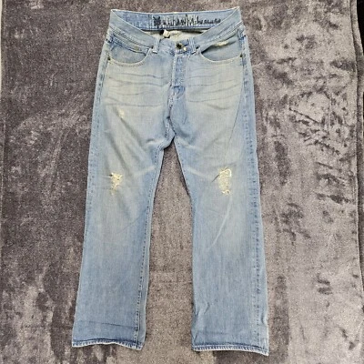 Jeans masculino vintage Y2K Zoo York tamanho 32 lavagem leve azul skatista desgastado grunge - Imagem 1 de 4