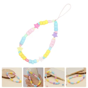 Colorful Resin Beaded Mobile Phone Lanyard Child Universal Chain - Zdjęcie 1 z 12