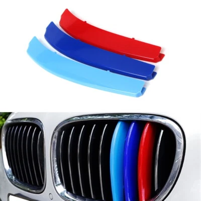 ///M-Color Grille Insert Trims For 13-15 BMW 7 Series w/9 Standard Grille Beams - Image 1 of 4