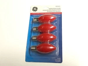 GE C-9 Outdoor Red Glow Bright Replacement Bulbs 7w Spare Christmas X-MAS Lights - Picture 1 of 2
