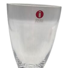 Iittala Tapio Glass Pair Set Out of Production Item H 6.7 in D 2.8 in