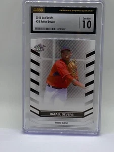 2015 Leaf Draft # 38 Rafel Devers Boston Red Sox CSG graded 10 gem mint - Picture 1 of 6
