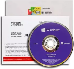 Microsoft Windows 10 Pro 64Bit Deutsch OEM COA KEY + DVD Neu Versiegelt VERSAND - Bild 1 von 1