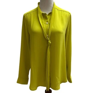 Banana Republic Damengröße S Petit Sunny Day grüne Bluse zum Binden Knopfleiste neu mit Etikett - Bild 1 von 8